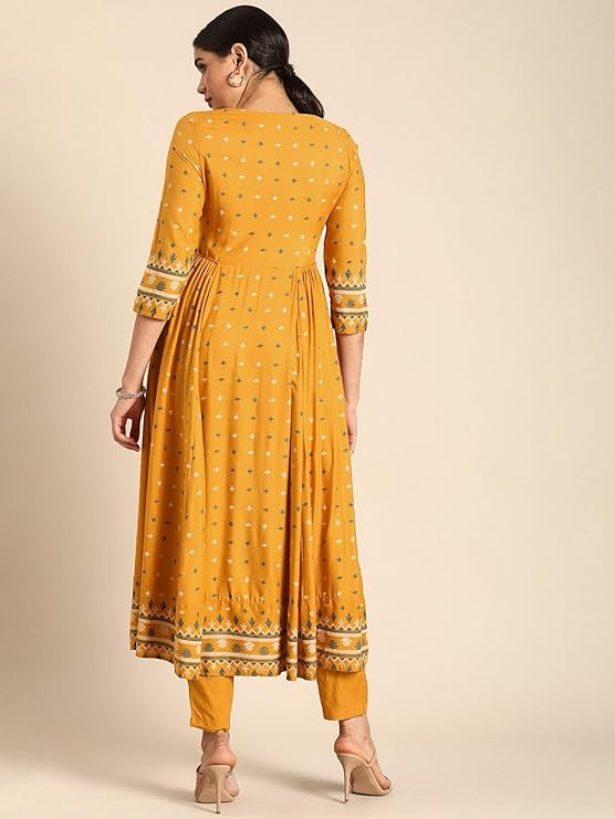 anni designer women's rayon blend kurta with pant